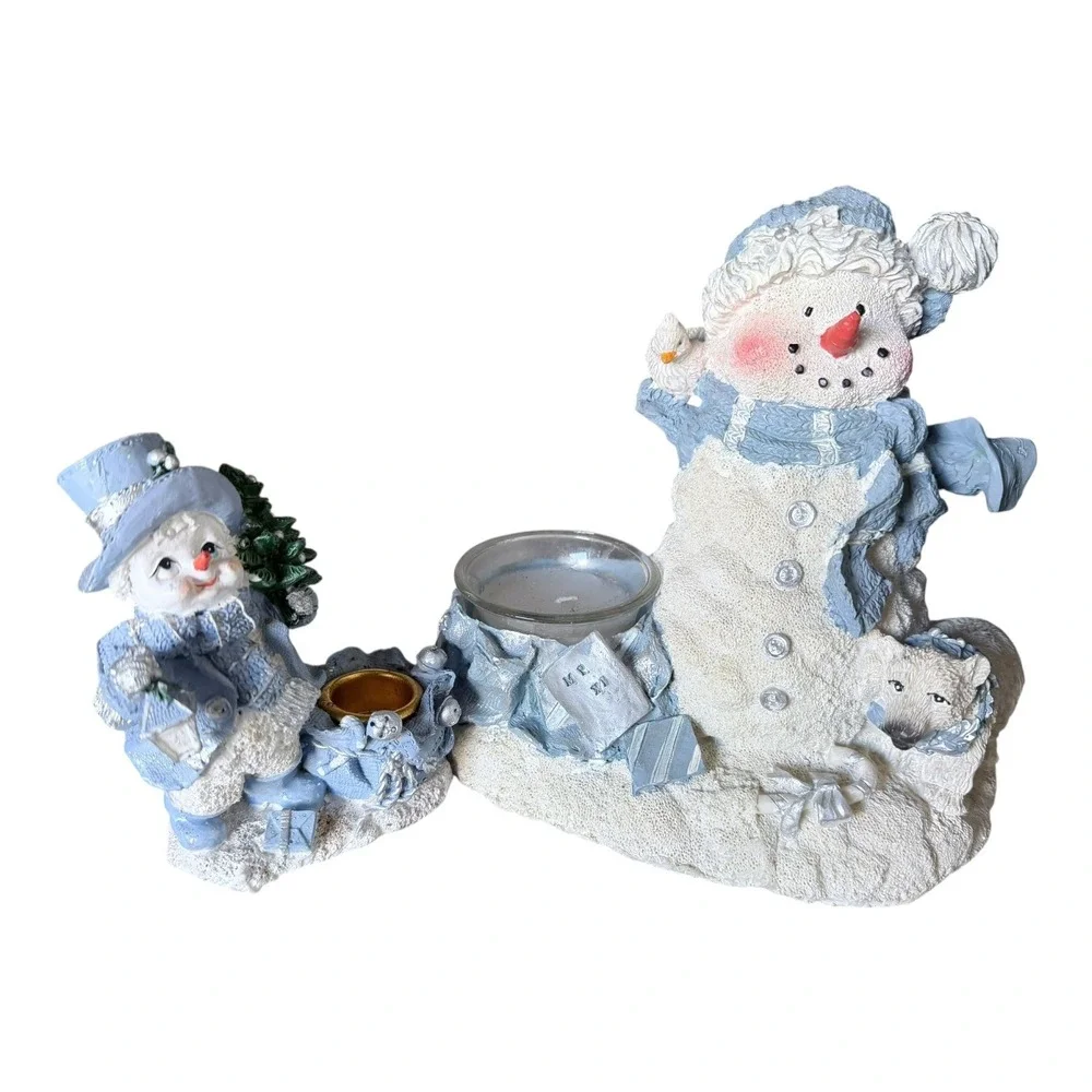 Vintage Snowman Figurine Lot Cornerstone Creations‎ Winter Christmas Decor 12pc